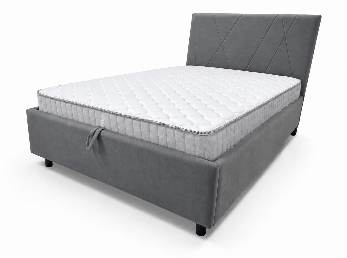 120 hallvoodi-sp Voodi Viola tumehall + Super Pocket, 120×200 cm - Pilt 1